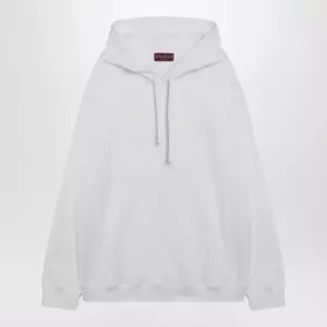 GUCCI White cotton sweatshirt with logo print