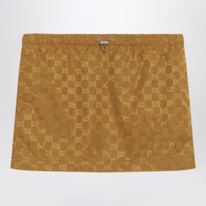 GUCCI Caramel GG jersey mini skirt
