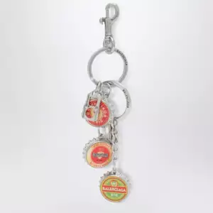 Balenciaga Logo bottle cap keyring charm