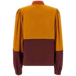 Saint Laurent Color-block Blouse