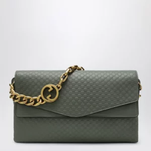 GUCCI Large chain shoulder bag in sage green