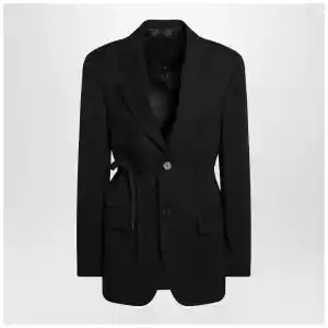Balenciaga Black jacket with side tie