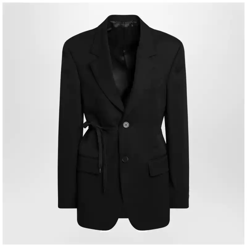Balenciaga Black jacket with side tie