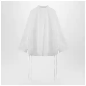 Balenciaga White cotton shirt with lace-up details