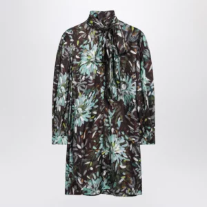 GUCCI Printed silk twill dress