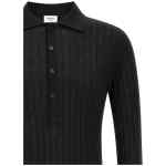 Saint Laurent Pointelle Wool Polo Shirt