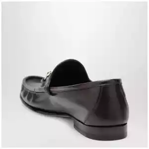 GUCCI Lugano horsebit leather loafer in cocoa