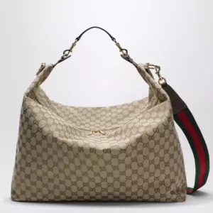 GUCCI Large Brera GG canvas bag in sand/brown