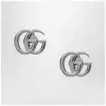 GUCCI Silver-tone GG Marmont brass earrings