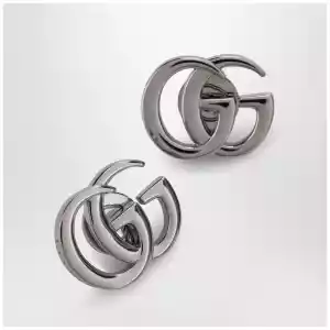 GUCCI Silver-tone GG Marmont brass earrings