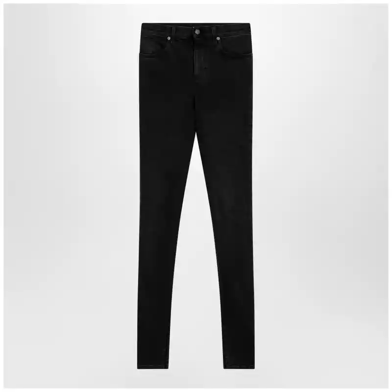 GUCCI Skinny washed cotton denim jeans in black