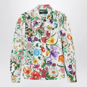 GUCCI Silk Twill Shirt With Flora Print