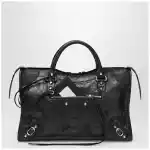 Balenciaga Le City Medium bag in Arena lambskin leather black