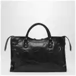 Balenciaga Le City Medium bag in Arena lambskin leather black