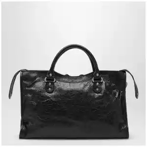 Balenciaga Le City Medium bag in Arena lambskin leather black