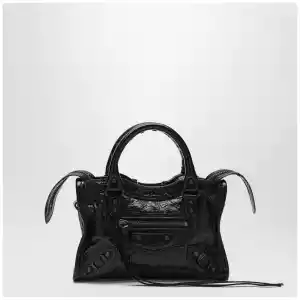 Balenciaga Le City Nano leather handbag in military green