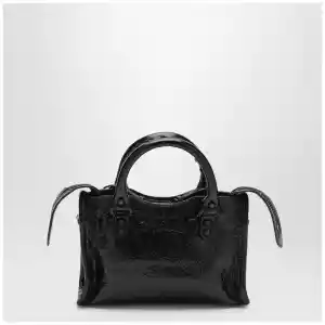 Balenciaga Le City Nano leather handbag in military green