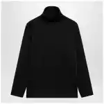 GUCCI Black silk turtleneck sweater
