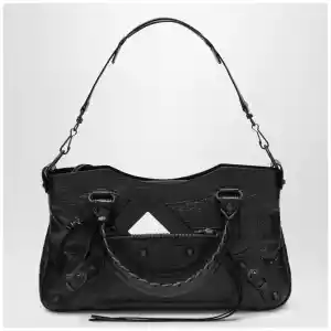 Balenciaga Le City First lambskin leather handbag in black