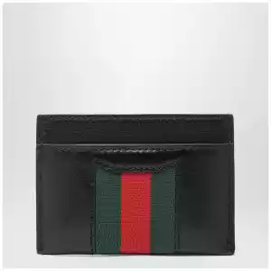 GUCCI Web Cardholder With Horsebit In Leather