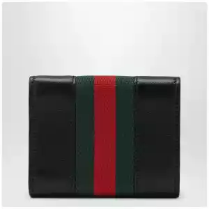 Small tri-fold Gucci Horsebit Web wallet