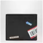 Balenciaga Cash folded square lambskin wallet in black