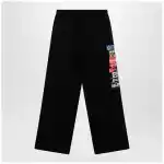 Balenciaga Black jogger trousers with logo print