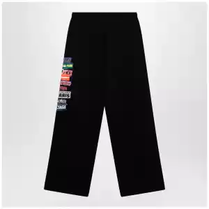 Balenciaga Black jogger trousers with logo print