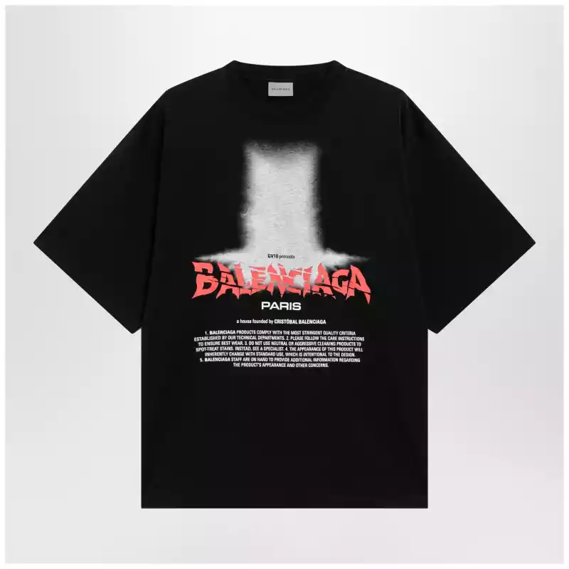 Balenciaga Women's The Door oversize T-shirt in black cotton