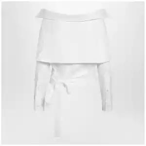 Balenciaga White wrap shirt with off-shoulder design