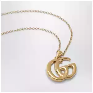 GUCCI GG Marmont necklace with gold-tone Double G pendant