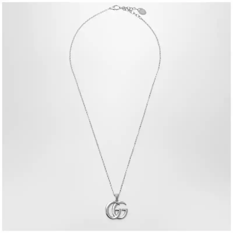GUCCI GG Marmont necklace with silver-tone Double G pendant