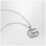 GUCCI GG Marmont necklace with silver-tone Double G pendant