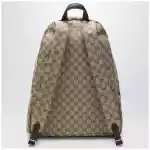 GUCCI Large Tag backpack in sand/brown GG canvas