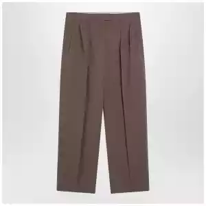 The Row Taupe cotton trousers