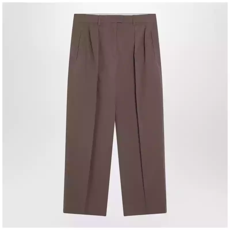 The Row Taupe cotton trousers