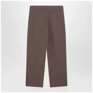 The Row Taupe cotton trousers