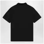 Moncler Grenoble Black polo shirt with logo patch