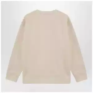 Ivory cotton sweatshirt with Chez Valentino floral motif