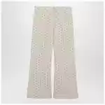 Valentino Ivory trousers with floral pattern
