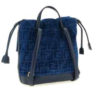 Fendi Ff Flocked Denim Backpack