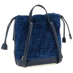 Fendi Ff Flocked Denim Backpack