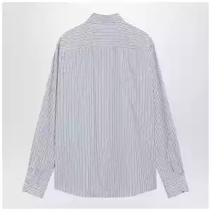 Valentino Ivory shirt with light blue and blue stripes