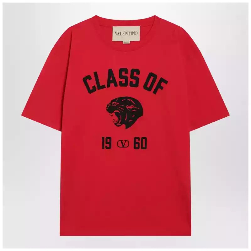 Valentino Red T-shirt with Panther print