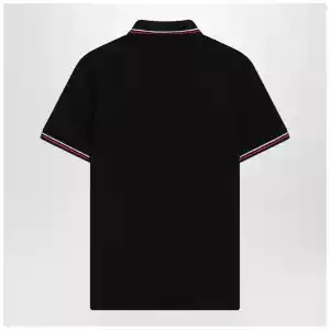 Valentino Black polo shirt with Vlogo Signature