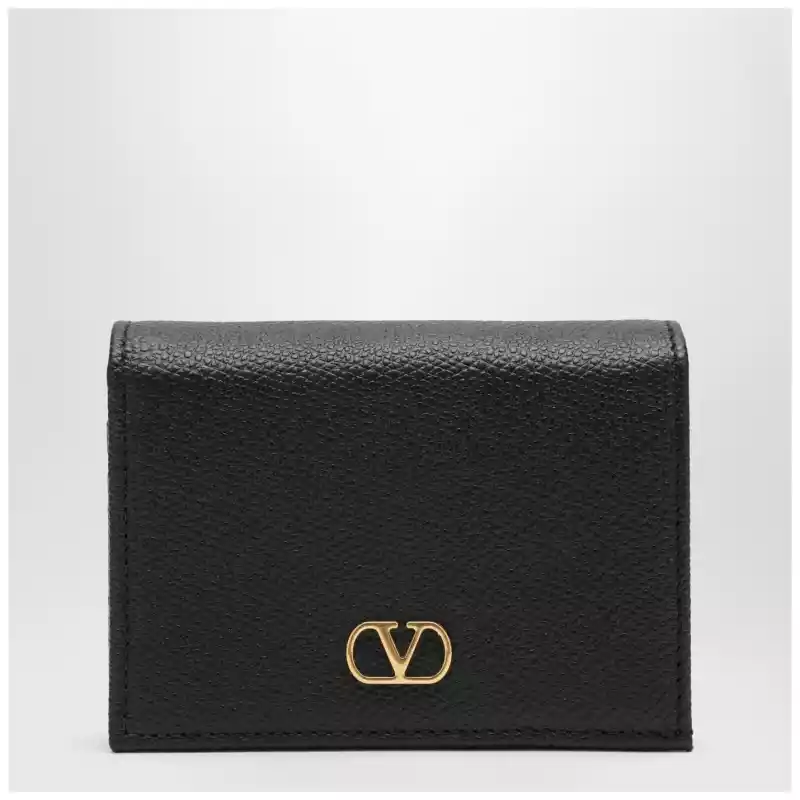 Valentino Garavani Signature black leather VLogo wallet