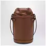 Valentino Garavani VLogo Signature Bucket Bag in Tobacco