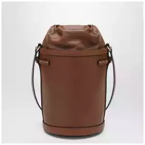 Valentino Garavani VLogo Signature Bucket Bag in Tobacco