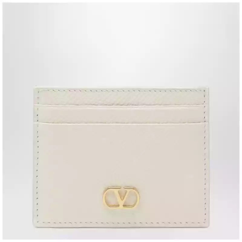 8W2P0AJ7SNP_S_VALE-I16.a Valentino Garavani Ivory Vlogo Signature card holder