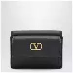 Valentino Garavani Vlogo trifold wallet black